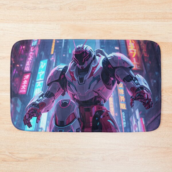 Item preview, Cyberpunk Mecha Robot City Street Art designed and sold by Uniquely Yours.