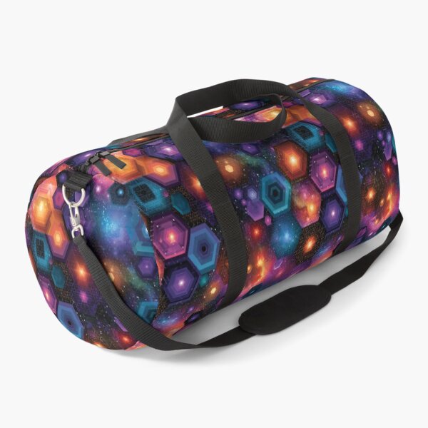 Item preview, Cosmic Hexagon Geometry – Neon Galaxy Abstract Sci-Fi Pattern designed and sold by Snifferius.