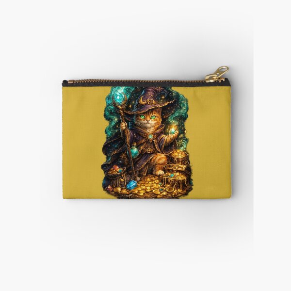 Item preview, Wizard Cat Guarding Magical Treasure designed and sold by StudioBy-ColorNest.