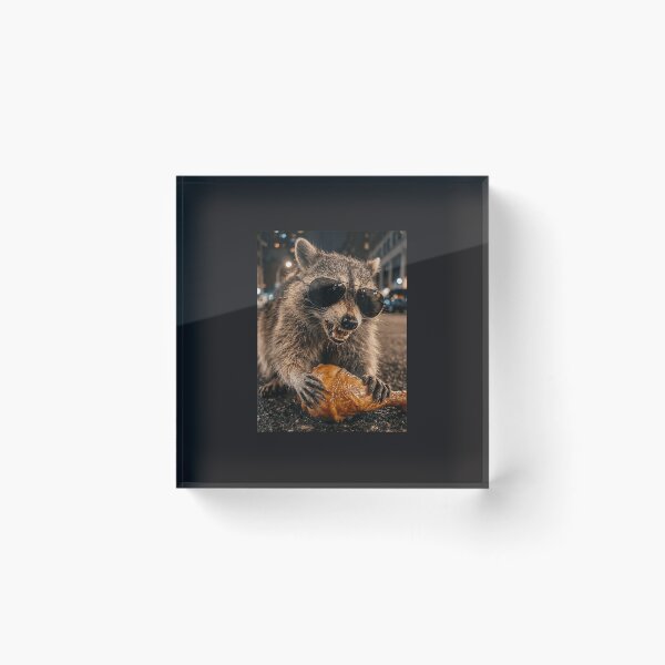 Item preview, Funny Raccoon Eating Turkey Leg Thanksgiving Meme Retro Animal Design designed and sold by kiralynstration.