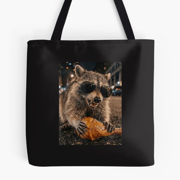 Item preview, Funny Raccoon Eating Turkey Leg Thanksgiving Meme Retro Animal Design designed and sold by kiralynstration.