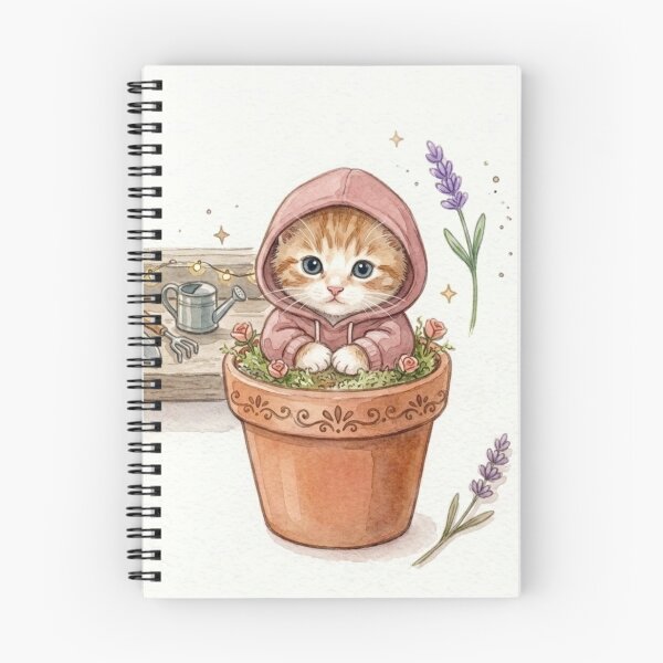 Item preview, Cute Kawaii Gardening Flowerpot Cat Sticker | Watercolor Anime Style Cottagecore Art | Laptop Sticker | Gift for Cat Lovers designed and sold by Chipkooo.
