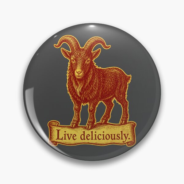 Item preview, Live Deliciously Vintage Black Goat Occult Folk Prints designed and sold by PinUpPizzazz.
