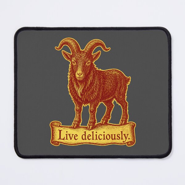 Item preview, Live Deliciously Vintage Black Goat Occult Folk Prints designed and sold by PinUpPizzazz.