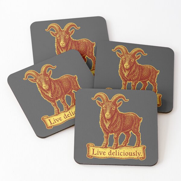 Item preview, Live Deliciously Vintage Black Goat Occult Folk Prints designed and sold by PinUpPizzazz.