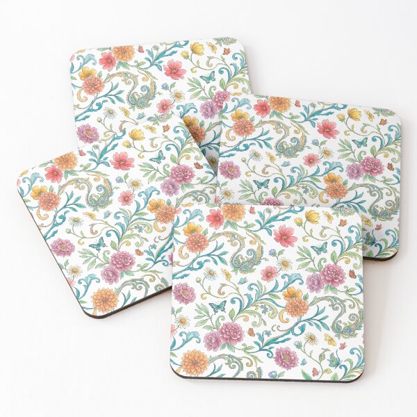 Item preview, Bohemian Summer Textile Design | Mediterranean Garden Pattern | Warm Festival Inspired Fashion Print designed and sold by Softbear Atelier.