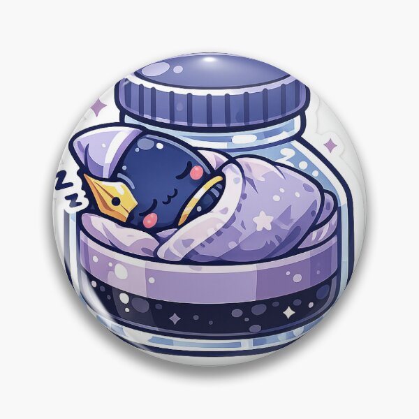 Item preview, Sleepy Fountain Pen Sticker Kawaii Writing Aesthetic for Writers & Stationery Lovers designed and sold by CutePrintCorner.