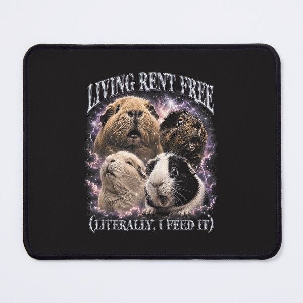 Item preview, Funny Guinea Pig Living Rent Free Meme Cute Cavy Pet Lover Design designed and sold by kiralynstration.