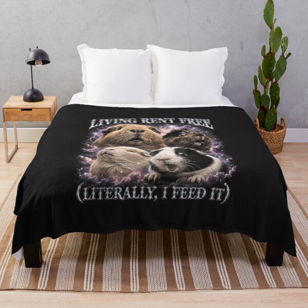 Item preview, Funny Guinea Pig Living Rent Free Meme Cute Cavy Pet Lover Design designed and sold by kiralynstration.