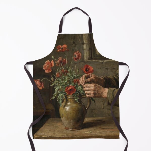 Item preview, Red Poppy Wildflower Still Life Courbet Realist Fine Art designed and sold by OddlySticky.