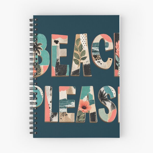Item preview, Beach Please Retro Collage Coastal Typography designed and sold by NosandEdgy.