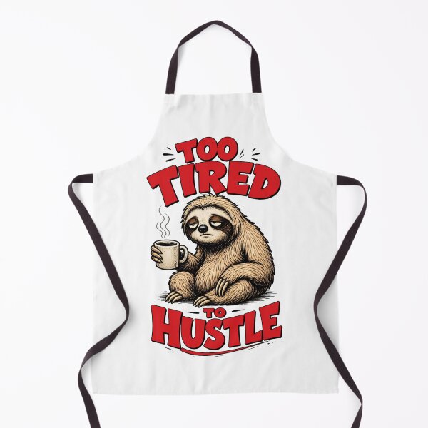 Item preview, Too Tired to Hustle - Sloth Coffee Humor designed and sold by Graphic Vibe Designs.