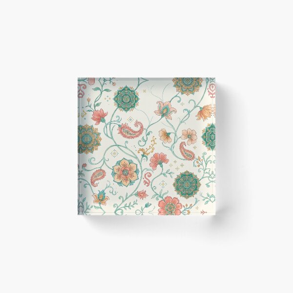 Item preview, Mandala Floral Medallion Pattern | Paisley Flowers & Leafy Vine Textile Design | Bohemian Botanical Print designed and sold by Softbear Atelier.
