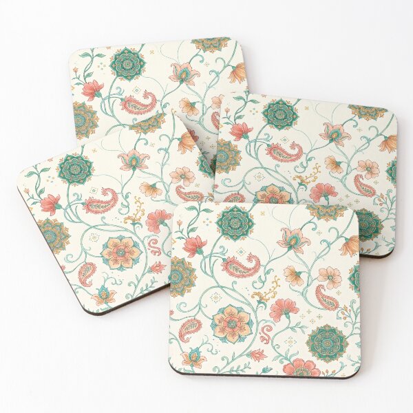Item preview, Mandala Floral Medallion Pattern | Paisley Flowers & Leafy Vine Textile Design | Bohemian Botanical Print designed and sold by Softbear Atelier.