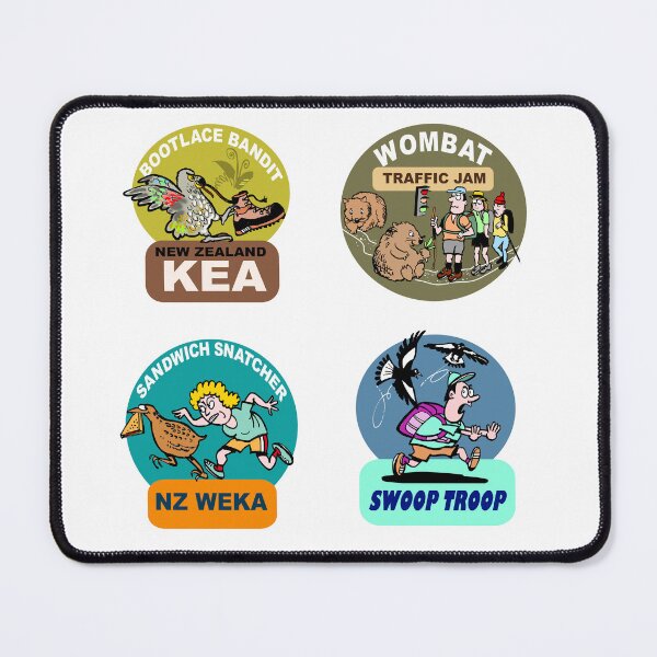 Item preview, Funny Hiking Hazards Cartoon Collection designed and sold by Al Benge - NZ & Australian Art.