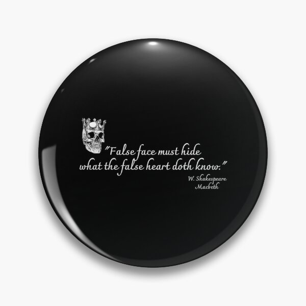 Item preview, False Face Must Hide What The False Heart Doth Know  Gothic Skull With Shakespeare Quote From Macbeth designed and sold by kdgisj.