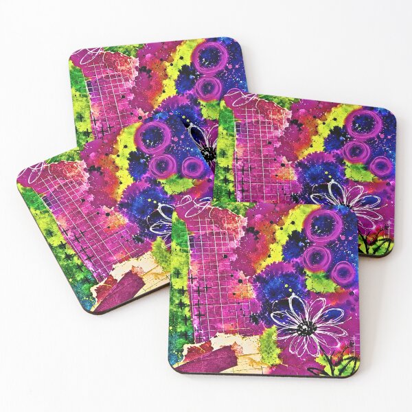 Item preview, colorful floral design, original artwork  designed and sold by OmStudioz .
