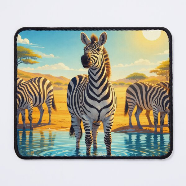 Item preview, Plains Zebra Digital African Savanna Animal Art designed and sold by kakarikihill.