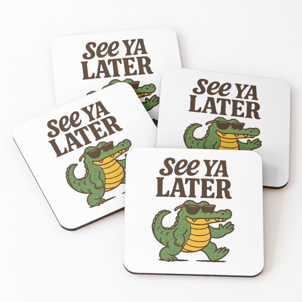 Item preview, Funny Cool Cartoon Alligator "see ya LATER" designed and sold by MKTreasures.