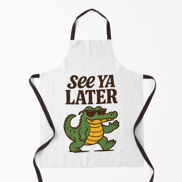 Item preview, Funny Cool Cartoon Alligator "see ya LATER" designed and sold by MKTreasures.