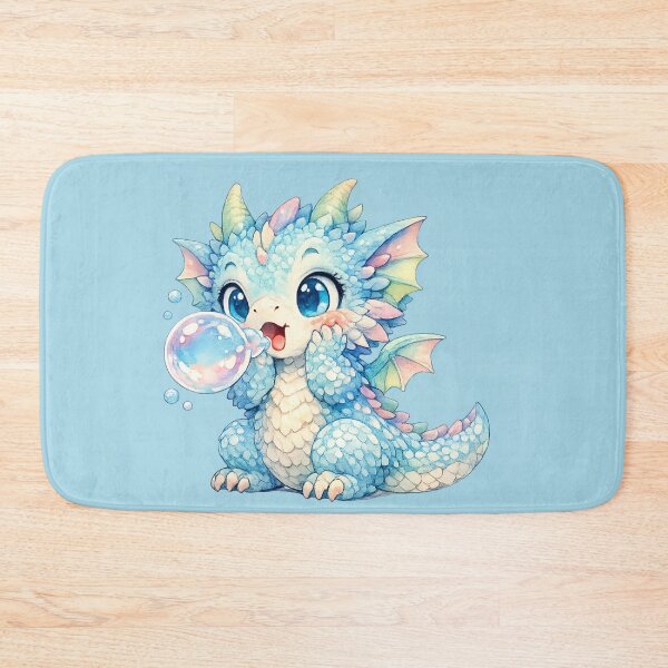 Item preview, Chibi Baby Dragon Illustration – Cute Bubble-Breathing Candy Dragon Art designed and sold by MagicMakerPh.