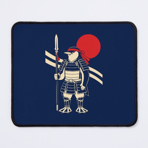 Item preview, Ukiyo-E Samurai Penguin Sentinel Guard designed and sold by KungPowUnicorn.