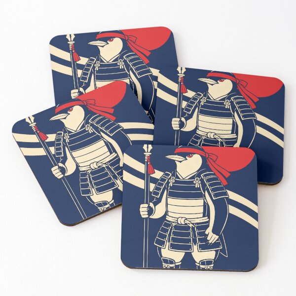Item preview, Ukiyo-E Samurai Penguin Sentinel Guard designed and sold by KungPowUnicorn.