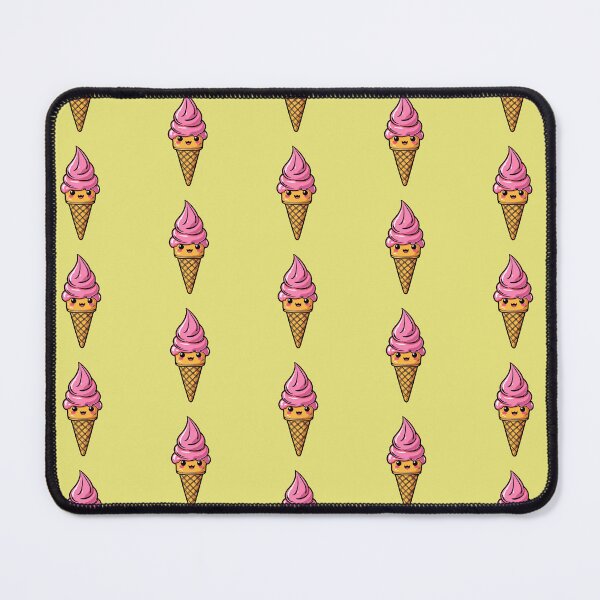 Item preview, Cute Kawaii Pink Ice Cream Cone Art designed and sold by Uniquely Yours.