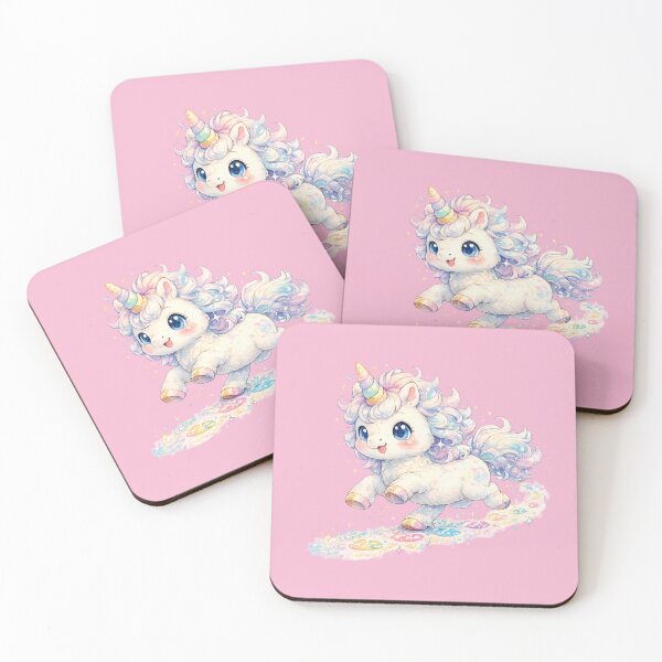 Item preview, Kawaii Rainbow Unicorn Illustration – Cute Cotton Candy Mane Sparkle Art designed and sold by MagicMakerPh.