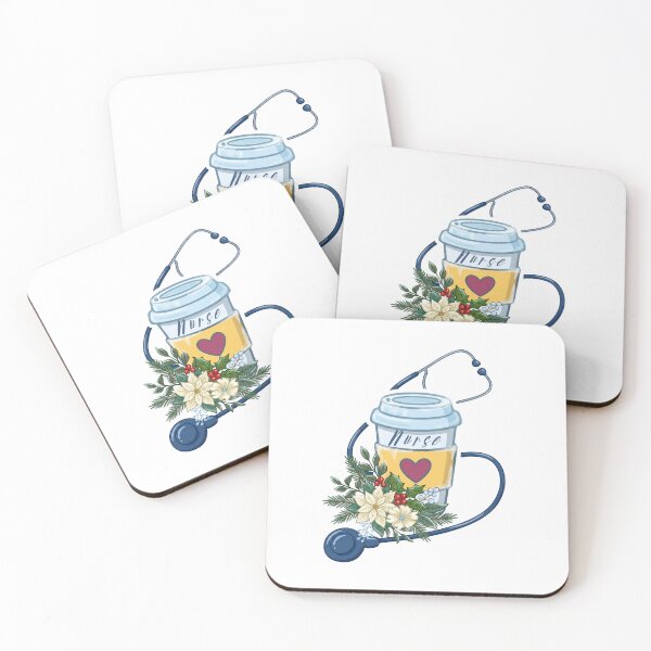 Item preview, Winter Stethoscope Wrapped Around Coffee Cup designed and sold by CaffeineConfetti.