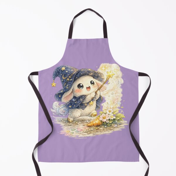 Item preview, Kawaii Wizard Rabbit Illustration – Cute Magic Carrot-to-Flower Bunny Art designed and sold by MagicMakerPh.