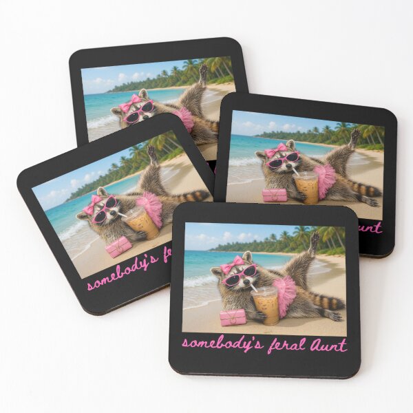Item preview, Somebody Feral Aunt Raccoon Coffee Sarcastic Animal Humor designed and sold by leocreatives.