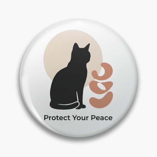 Item preview, Protect Your Peace - Wellness - Cat Design designed and sold by RunningWhiskers.