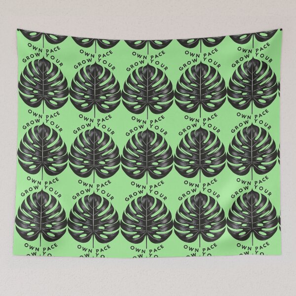 Item preview, Minimalist Monstera Leaf Grow Your Own Pace designed and sold by Nadiename.