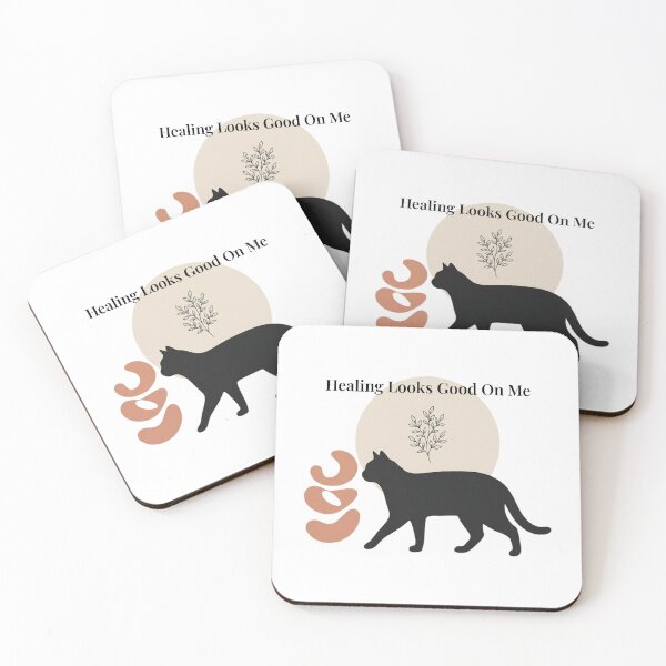Item preview, Healing Looks Good On Me - Self Growth Cat Design designed and sold by RunningWhiskers.