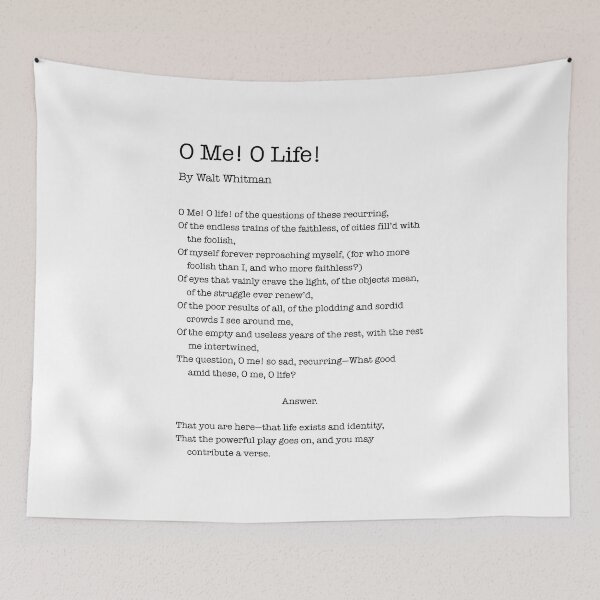 Item preview, O Me! O Life designed and sold by corbrand.