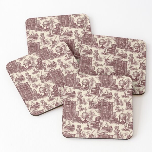 Item preview, Old Library Candlelit Toile Pattern Dark Academia designed and sold by StickyGuys.