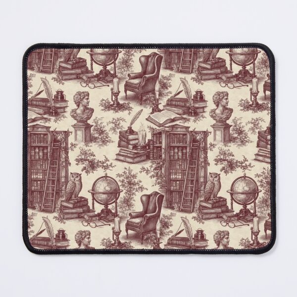 Item preview, Old Library Candlelit Toile Pattern Dark Academia designed and sold by StickyGuys.