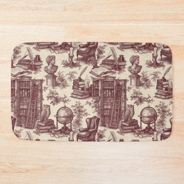 Item preview, Old Library Candlelit Toile Pattern Dark Academia designed and sold by StickyGuys.