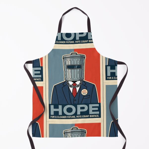 Item preview, Hope for a Cleaner Future Vintage Political Satire Poster Funny Trash Can Helmet Election Humor Campaign Sticker designed and sold by Bhaskar Digital Art.