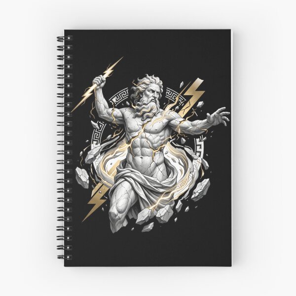 Item preview, Greek God Zeus Statue Breaking with Golden Lightning designed and sold by Clay Artista.