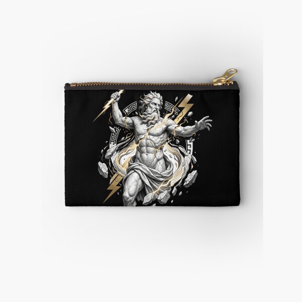 Item preview, Greek God Zeus Statue Breaking with Golden Lightning designed and sold by Clay Artista.