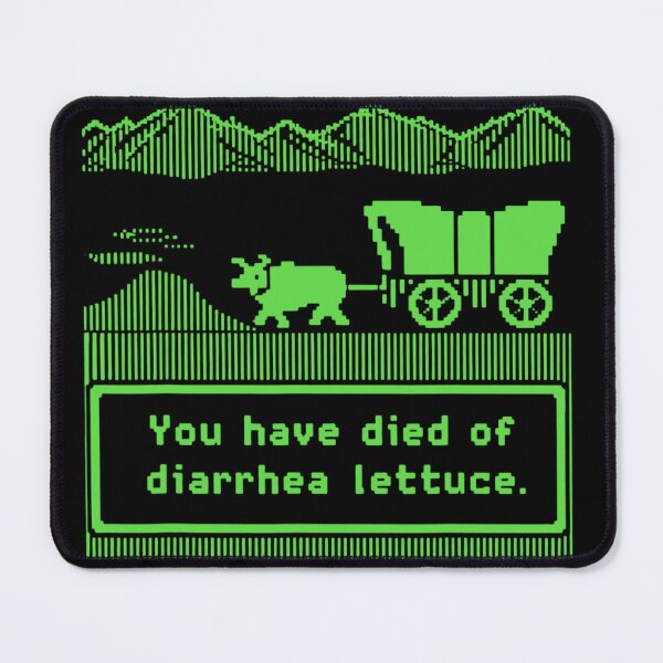 Item preview, You Have Died Of Diarrhea Lettuce Funny Oregon Trail Game Parody designed and sold by OMITTEROMINOUS.