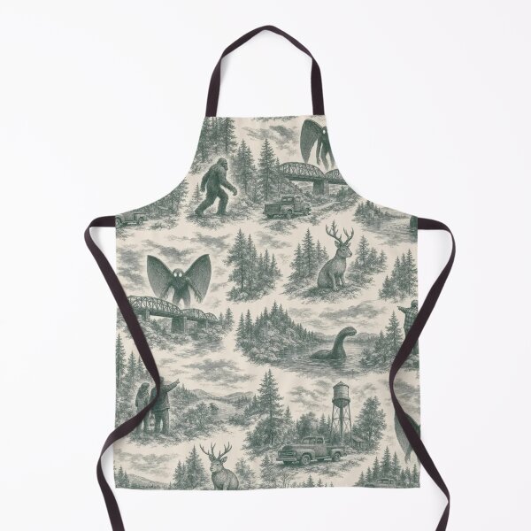Item preview, Cryptid Sightings Toile Pattern Vintage Folklore designed and sold by StickyGuys.