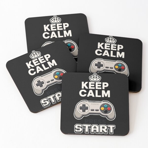 Item preview, gamer play Keep Calm and Press Start Retro Gaming Controller Design designed and sold by Uglyandcute.