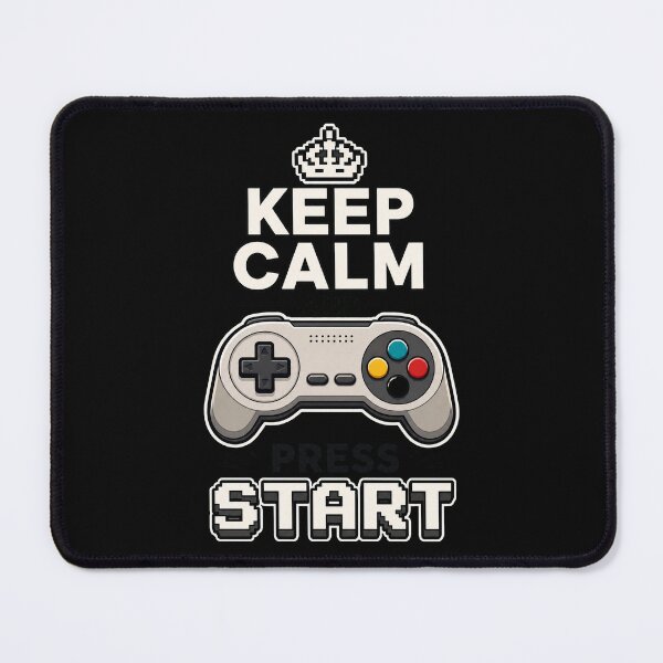 Item preview, gamer play Keep Calm and Press Start Retro Gaming Controller Design designed and sold by Uglyandcute.