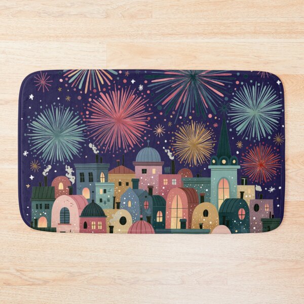 Item preview, Fuegos artificiales en el centro de la ciudad designed and sold by bubblyrainbow.