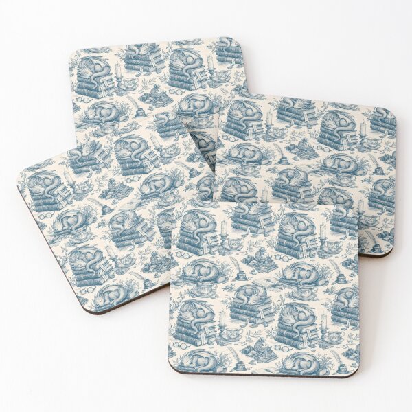 Item preview, Book Dragon Sleeping Hoard Toile Pattern Cozy Fantasy designed and sold by StickyGuys.