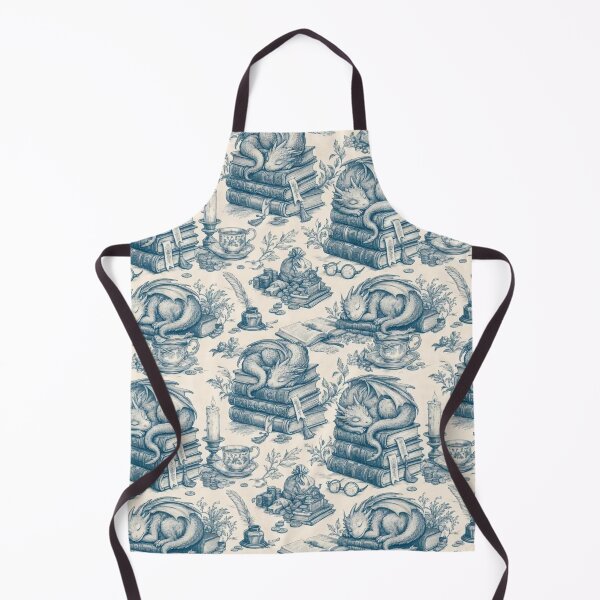 Item preview, Book Dragon Sleeping Hoard Toile Pattern Cozy Fantasy designed and sold by StickyGuys.