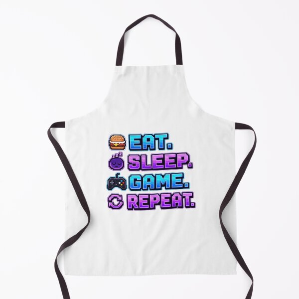 Item preview, gamer play Eat Sleep Game Repeat Neon Pixel Gamer Design designed and sold by Uglyandcute.